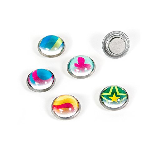 Trendform TF-FW4360 Sortierte gewölbten runden Büromagnete-Argus (1 Set von 6), Metall, Silver, 25 x 10 x 3 cm von first4magnets