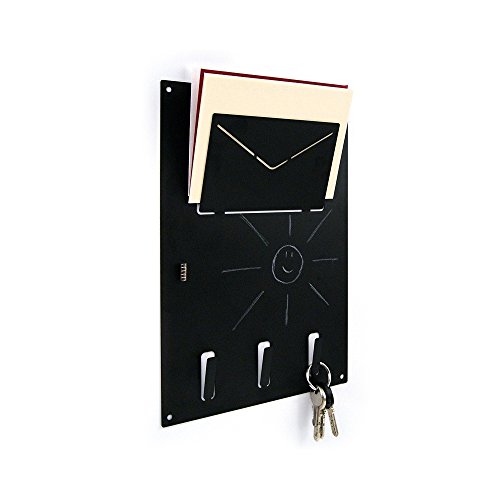 Trendform TF-GK8312 Magnetische A4 Veranstalter Blackboard mit Schlüssel Haken, 1 Packung, Metall, Silber, 25 x 10 x 3 cm von first4magnets
