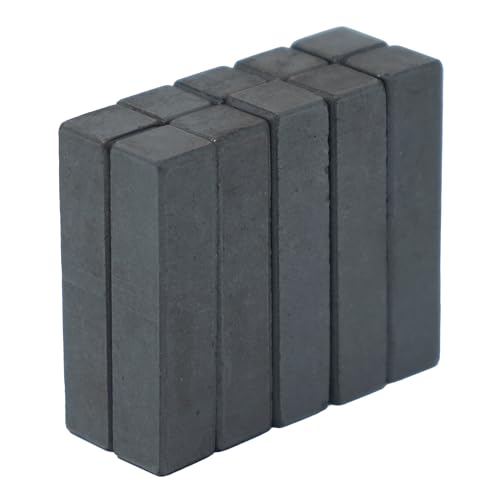 Y10 Ferrit - Magnete Für Kunst, Kunsthandwerk, Modellherstellung, Diy und Hobbys - 9mm x 9mm x 39mm Dick - 0,16kg Zug - Pack von 100 von first4magnets