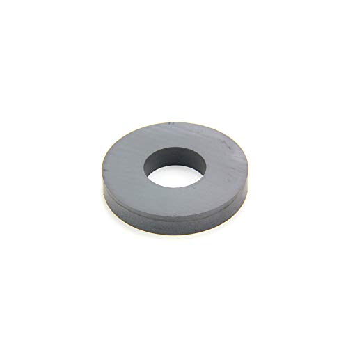 First4magnets 72mm Außendurchmesser x 30mm Innendurchmesser x 12mm dicken Y30BH Ferrit Ring Magnet-6,4 kg Pull (1 Packung), Metall, Silver, 25 x 10 x 3 cm von First4magnets