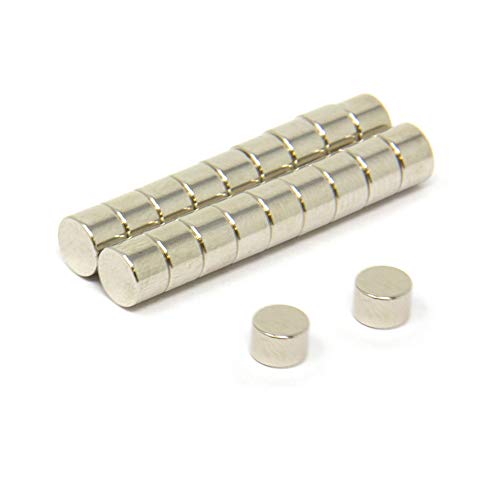 First4magnets F364-25 6mm Durchmesser x 4mm Dicker N42-Neodym-Magnet-1,1kg Anziehungskraft (2 St-Packung) von Magnet Expert