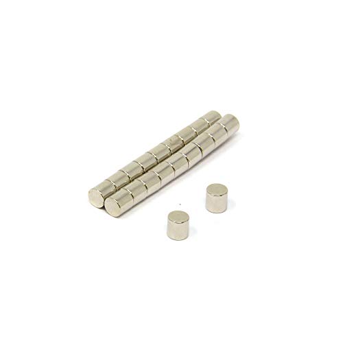 N42Sh - Neodym - Magnet Für Motoren, Elektromotoren, Turbomaschinen und Sensoren - 6mm Durchmesser x 6mm Dick - 1,4kg Ziehen - Pack von 20 von first4magnets