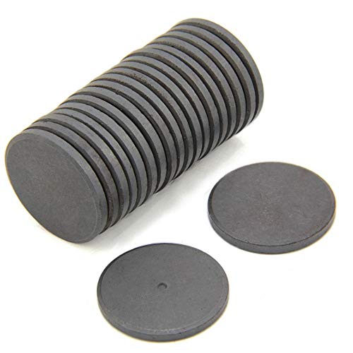 Y10 Ferrit -Magnet Für Kunst, Handwerk, Wissenschaft und Diy - 30mm Durchmesser x 3mm Dick - 0,9kg Zug - Pack Von 20 von first4magnets