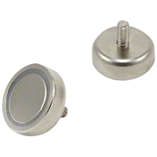 N42 Neodym Pot Magnet Mit M4 - Bolzen Für Kunst, Handwerk, Modellherstellung - 20mm Durchmesser x 7mm Dick - 15,8kg Zug von first4magnets