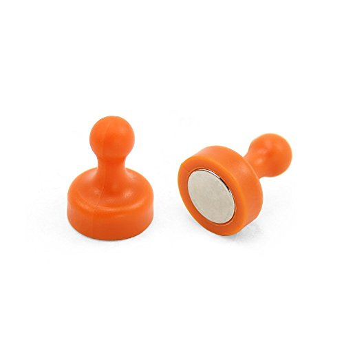 Hochleistungsorange - Skittlermagnet Für Kühlschrank, Büro, Whiteboard, Mitteilungsboard 19mm x 25mm Hoch - Pack von 2 von first4magnets