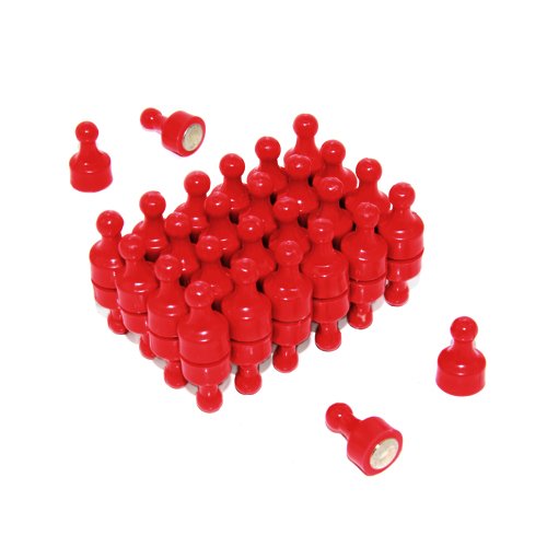 Red Skittle Magnet Für Kühlschrank, Büro, Whiteboard, Mitteilung 12mm x 21mm Hoch - Packung von 48 von first4magnets