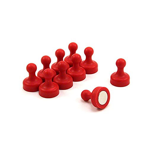 First4magnets F4MSRHP-10 High Power Red Skittle Magnet - Büro & Kühlschrank (19mm Durchmesser x 25mm hoch) (Packung mit 10), Silver, 25 x 10 x 3 cm von first4magnets