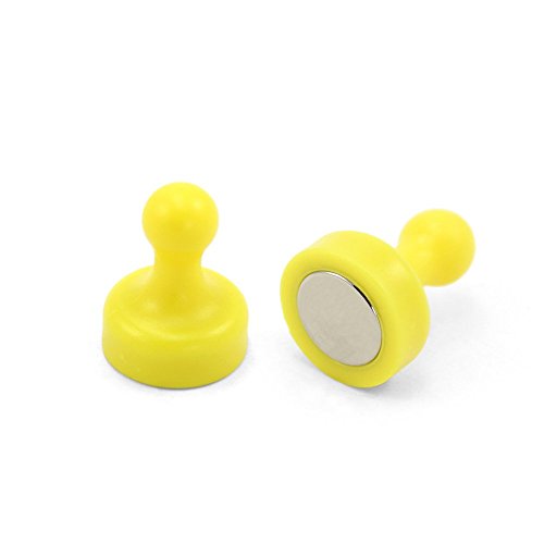 Hochleistungsgelber Skittlermagnet Für Kühlschrank, Büro, Whiteboard, Mitteilungsboard 19mm x 25mm Hoch - Pack von 2 Hochleistungsgelber Skittlermagnet Für Kühlschrank, Büro, Whiteboard, Mitteilungsboard 19mm x 25mm Hoch - Pack von 2 von first4magnets