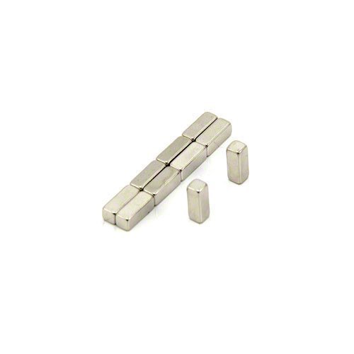 First4magnets MOD8-10 3 x 3 x 8 mm dicken 45 H Neodym-Magneten - 0,5 kg ziehen (Packung mit 10), Silver, 25 x 10 x 3 cm, Stück von first4magnets