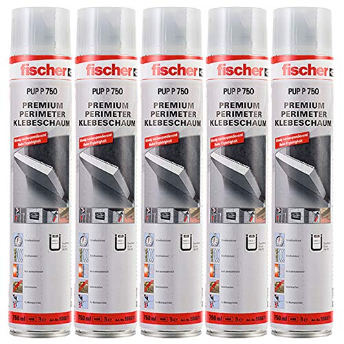 5x fischer Perimeterklebeschaum PUP P 750 B2 750 ml von fischer