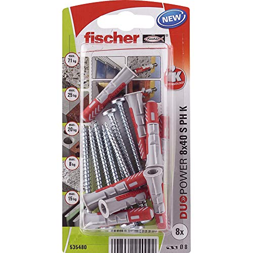 Fischer 535480 Duopower Blister, 8 x 40, mehrfarbig von fischer