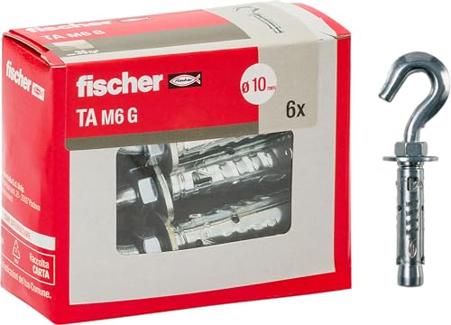 Fischer 71256 Stahldübel Ta M 6 mit Haken, Durchmesser 10 mm von fischer