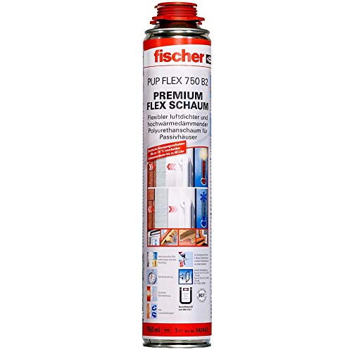 Fischer Premium FLEX Montageschaum Herstellerfarbe Creme 543453 750ml von fischer