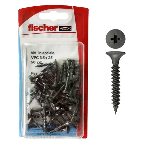 Fischer Schrauben für Gipskarton, Stahl, 50 Stück VPC 3,5 x 25 Fischer Schrauben für Gipskarton, Stahl, 50 Stück VPC 3,5 x 25 von fischer