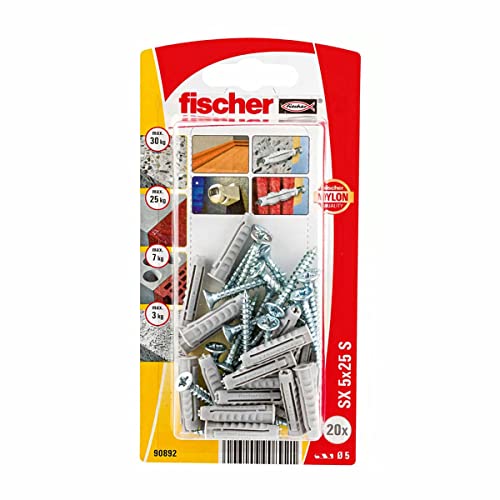 FISCHER 090892 Blisterpackung Nylon SX 5 x 25 SK NV von simon brico