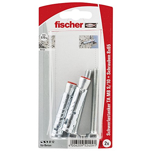 fischer 052409 S/10 K SB-Karte, Inhalt: 2 x Schwerlastanker TA M8, 2 x 6-kt-Schraube M 8 x 65 fischer 052409 S/10 K SB-Karte, Inhalt: 2 x Schwerlastanker TA M8, 2 x 6-kt-Schraube M 8 x 65 von fischer