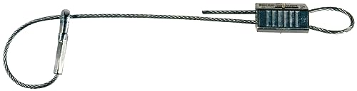 fischer 45956 Drahtseil mit Öse Wireclip Drahtseilset WIS Ø2/1m Set, grau von fischer