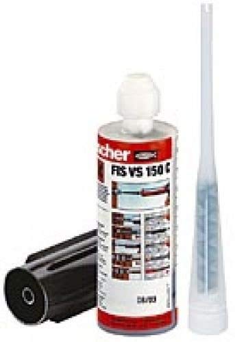 fischer 502494 Multifunktionsmörtel 150 C K, Inhalt: 1 Kartusche FIS VS (145 ml), 2 x Statikmischer von fischer