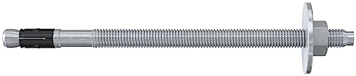 fischer Bolzenanker mit großer Scheibe FAZ II Plus 10/10 gvz, Schwerlastanker mit hoher Tragfähigkeit, Ankerbolzen für Befestigungen von Holzkonstruktionen, Seismik- & ETA-Zulassung von fischer