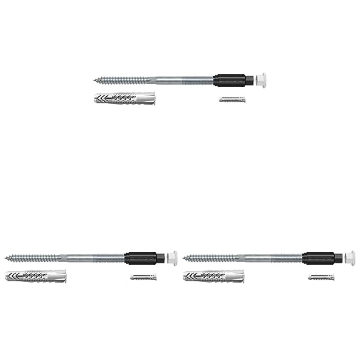 fischer Abstandsmontagesystem Thermax 10/120 M10 (2) für Dämmstoffe, Dämmstoffdübel zur Befestigung leichter Lasten in Wärmedämmverbundsystemen, mit Anti-Kälte-Konus (Packung mit 3) Schwarz von fischer