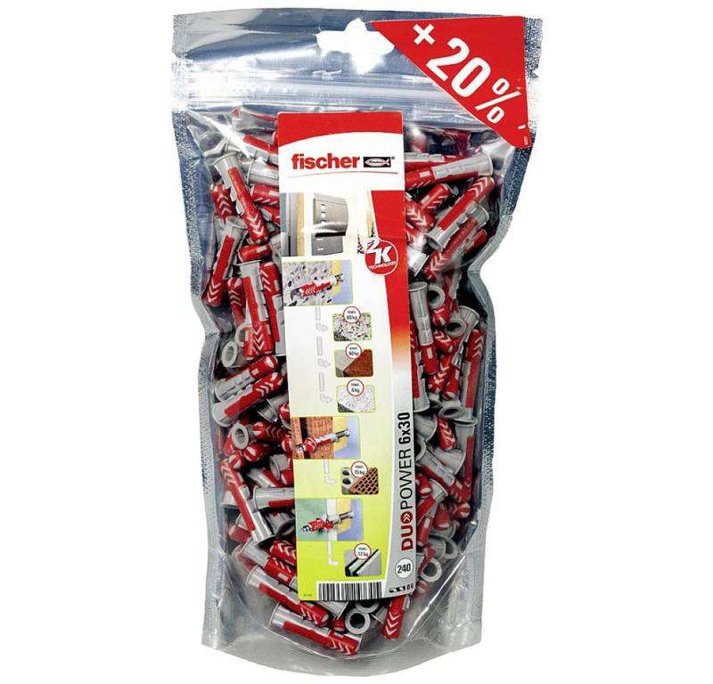 Fischer Dübel-Set Fischer 536382 DUOPOWER 6 BigPack Dübel 30 mm 6 mm 240 St. von Fischer