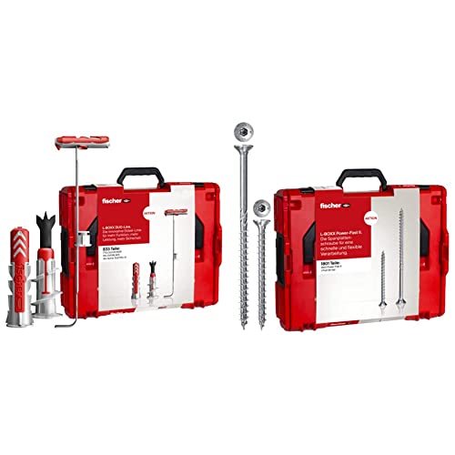 fischer Set aus L-BOXX DuoLine und L-BOXX PowerFast II, die innovative Dübel-Linie für mehr Funktion, Leistung & Sicherheit, kombiniert mit universell einsetzbaren Spanplattenschrauben fischer Set aus L-BOXX DuoLine und L-BOXX PowerFast II, die innovative Dübel-Linie für mehr Funktion, Leistung & Sicherheit, kombiniert mit universell einsetzbaren Spanplattenschrauben von fischer