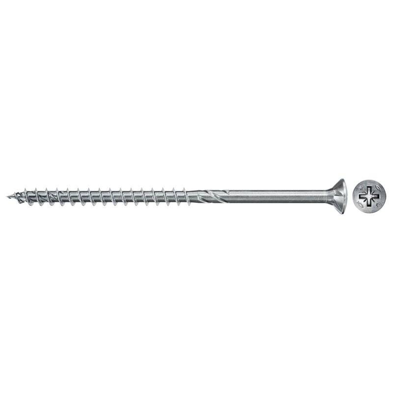 fischer Holzschraube PowerFast II Teilgewinde Senkkopf PZ3 blau verzinkt 6 x 70 mm - 200 Stück von fischer Deutschland Vertriebs GmbH