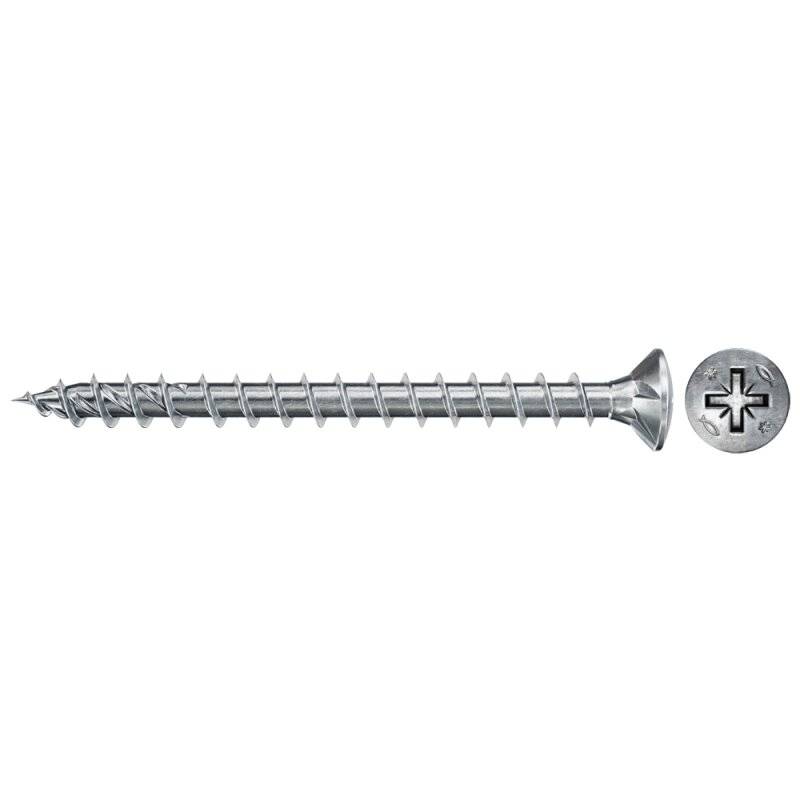 fischer Holzschraube PowerFast II Vollgewinde Senkkopf PZ2 blau verzinkt 4 x 45 mm - 200 Stück von fischer Deutschland Vertriebs GmbH
