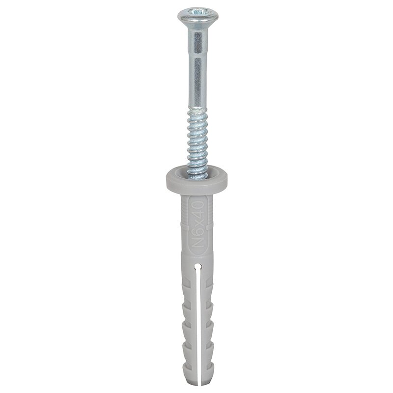 fischer Nageldübel NF verzinkt Flachkopf PZ für Metallkonstruktionen 6 x 60/30 mm - 100 Stück von fischer Deutschland Vertriebs GmbH