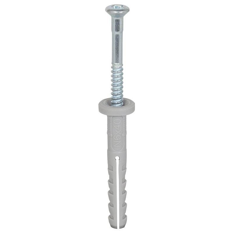 fischer Nageldübel NF verzinkt Flachkopf PZ für Metallkonstruktionen 6 x 60/30 mm - 100 Stück von fischer Deutschland Vertriebs GmbH