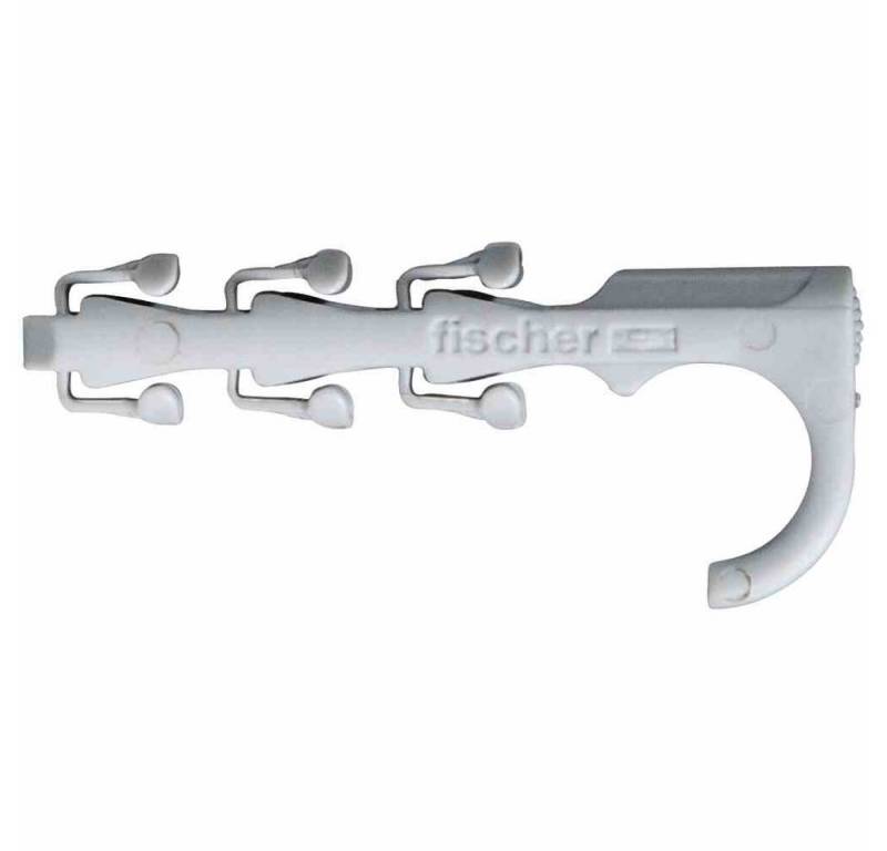 fischer Universaldübel SF Steckfix + Einzelschelle 3-12mm 100Stk Befestigung Leitungsschlaufe, (100-tlg) von fischer