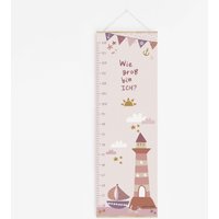 Messlatte Ahoi Rosa Mit Dem Namen Deines Kindes Personalisierbar - Ein Liebevolles Accessoire Für Das Kinderzimmer Als Geschenk Zur Geburt von fischomaswerkstatt