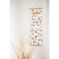 Messlatte Baustelle Mit Dem Namen Deines Kindes Personalisierbar - Ein Liebevolles Accessoire Für Das Kinderzimmer Geschenk Zum Geburtstag von fischomaswerkstatt