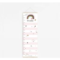 Messlatte Rainbow Rosa Mit Dem Namen Des Kindes Personalisierbar - Ein Liebevolles Accessoire Für Das Kinderzimmer Als Geschenk Zur Geburt von fischomaswerkstatt