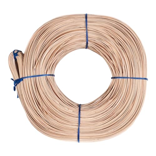 fitalia Stuhlflechtrohr, 3,00 mm, gerollt 250 gr. Blauband, Rattan Natur Halbglanz, von fitalia