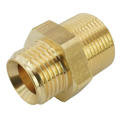 Doppelnippel mit metrischem Gewinde/Adapter, G-Gewinde und metrischem Gewinde, Zöllig PN 16 (G 3/8" x M 14) von fittingstore