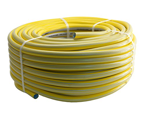 Garten-Wasserschlauch Quattroflex-Plus - Verschiedene Größen Gartenschlauch Gelb-Grau (Länge: 25 mtr. / Größe Innen: 18,6 mm (3/4")) von fittingstore