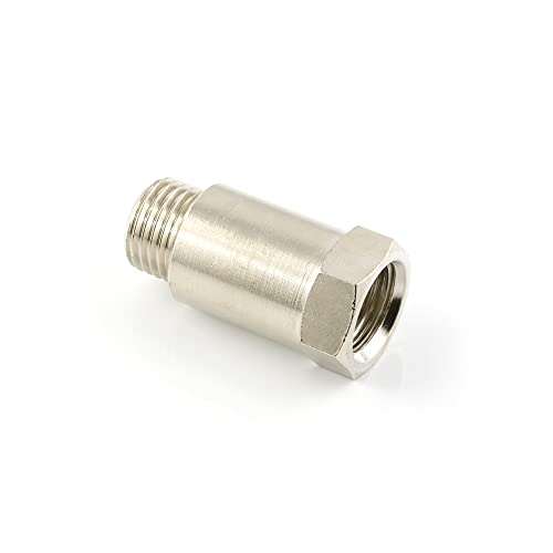 Fittingstore - Gewindeverlängerungen mit zylindrischem Außen- und Innengewinde Messing/vernickelt Edelstahl Fittinge Doppelnippel (Messing vernickelt - G 1/4" (Länge: 27 mm)) von fittingstore