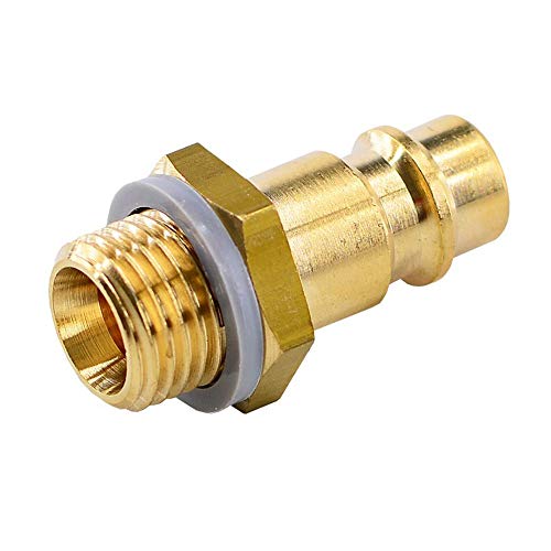 Kupplungsstecker NW 7,2 mit Außengewinde inkl. Dichtungsring Standard Druckluftstecker (Messing - G 1/8") von fittingstore