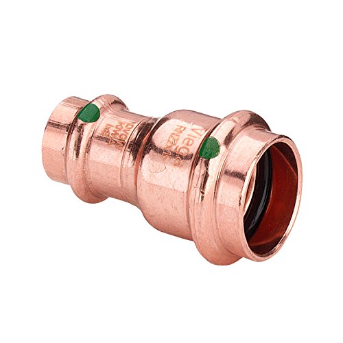 Pressfittinge T-Stück, 45° Bogen, Kappen, Muffen, 90° Bogen, Winkel Pressfittings Reduziermuffen Kupfer Rohrverbindung (Red. Muffe - 35 x 28 mm) von fittingstore