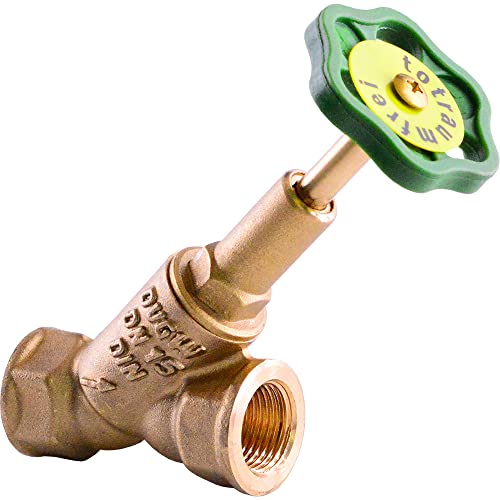 Fittingstore - Schrägsitz-Muffen-Absperrventile (Freistromventile), DVGW geprüft PN 10, Kugelhahn Wasser (Rp 1/2") von fittingstore