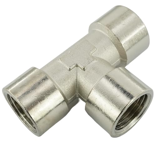 T-Stück mit Innengewinde Messing-/vernickelt Fittings (G 1/4", Messing vernickelt) von fittingstore