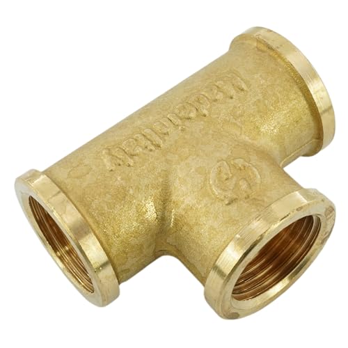 T-Stück mit Innengewinde Messing-/vernickelt Fittings (G 3/8", Messing) von fittingstore