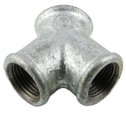 Fittingteile - 2-fach Verteiler mit 3x Innengewinde Luftweichen Druckluft Wasser Fittinge (Werkstoff: Temperguss verzinkt - Gewindegröße: Rp 1/2") von fittingteile