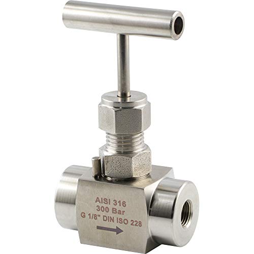 Fittingteile - Edelstahl-Nadel-Absperrventile mit Innengewinde - bis 300 bar (Gewindegröße: G 1/8") von siwerk