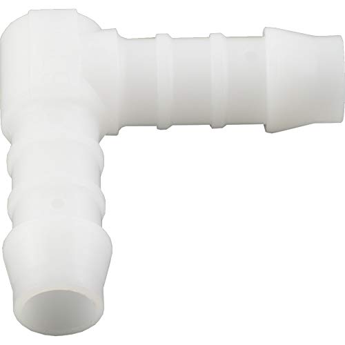 Fittingteile - L-Schlauchverbinder aus Kunststoff POM Weiß für Druckluft Wasser Kraftstoff (Ausführung: L-Verbinder - Schlauch Ø innen: 12 mm) von fittingteile