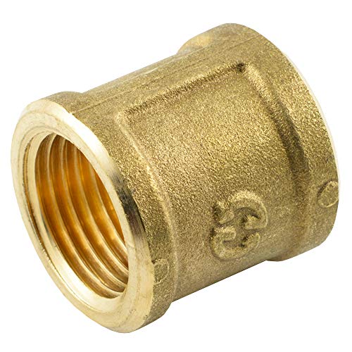 Fittingteile - Messing Muffe Rundmuffe Rohrverbinder (Werkstoff: Messing - Gewindegröße: G 1/2") von fittingteile