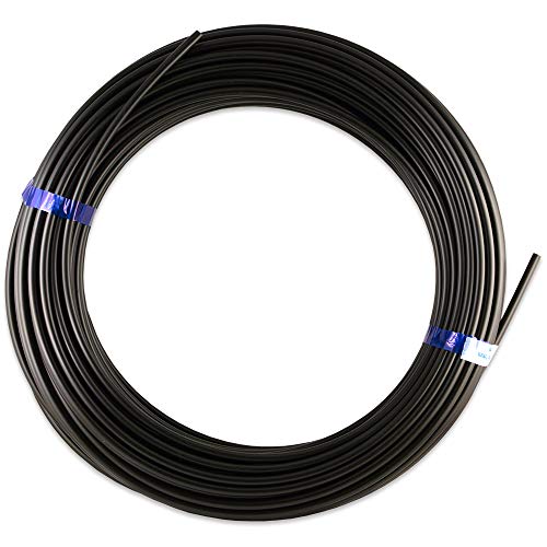 Fittingteile - Polyethylen-Schläuche Druckluftschlauch Pneumatikschlauch Industrieschlauch Wasserschlauch (Außen x Innen: 8 x 6 mm - Schwarz / 50 Meter) von siwerk