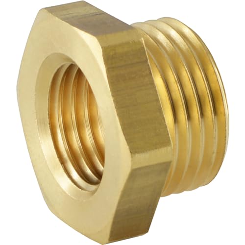 Fittingteile - Reduziernippel mit metrischem Innen-/Außengewinde Reduzierung (Außen x Innengewinde: M14 x 1,5 - M10 x 1) von fittingteile