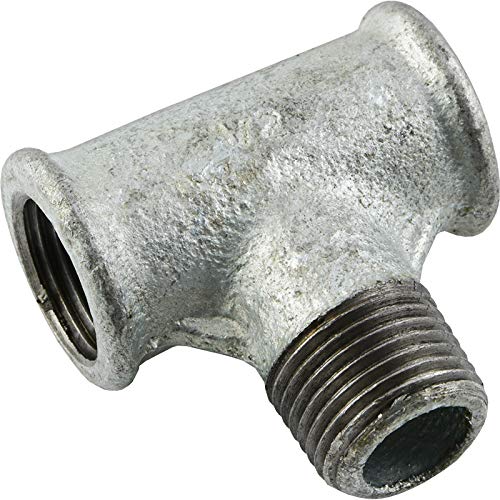 Fittingteile - T-Stück Innen-Außen-Innengewinde Gegossen Druckluft Wasser Sanitär Fittinge (Werkstoff: Temperguss verzinkt - Gewindegröße: R 1") von fittingteile